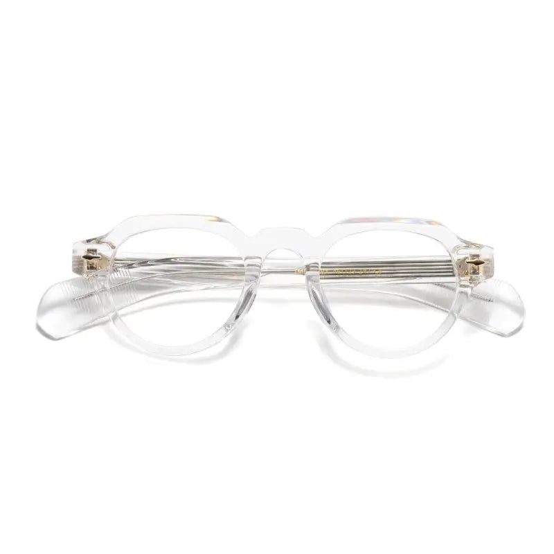 Unisex Round Full Rim Acetate Flat Top Prescription Glasses 23139 — view 5 | Rx Spectacle