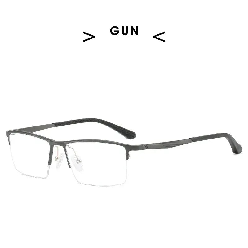 Women's Rectangular Semi-Rimless Titanium Prescription Glasses 900100 — view 3 | Rx Spectacle