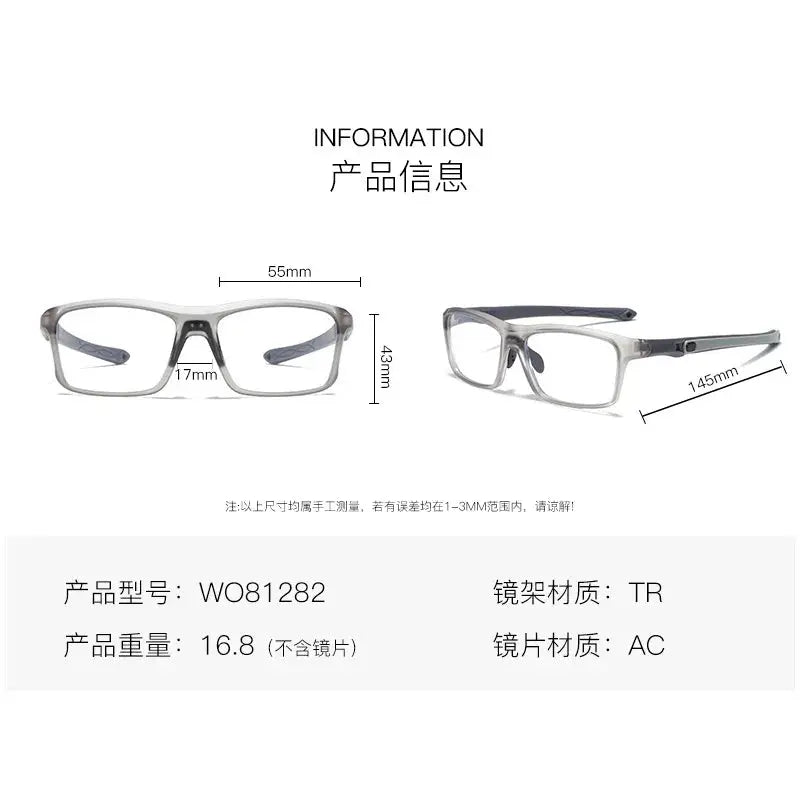 Women's Square Full Rim TR90 Prescription Glasses 81282 — view 2 | Rx Spectacle