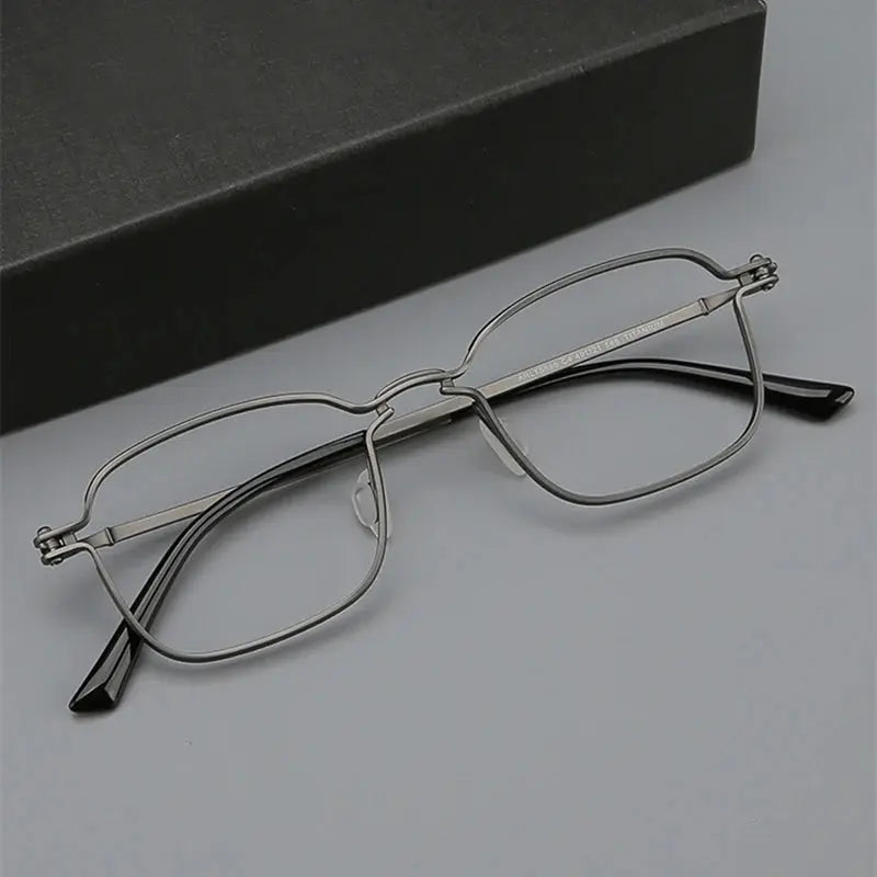 Unisex Square Full Rim Titanium Prescription Glasses 395898 — view 1 | Rx Spectacle