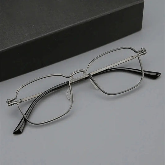 Unisex Square Full Rim Titanium Prescription Glasses 395898 — view 1 | Rx Spectacle