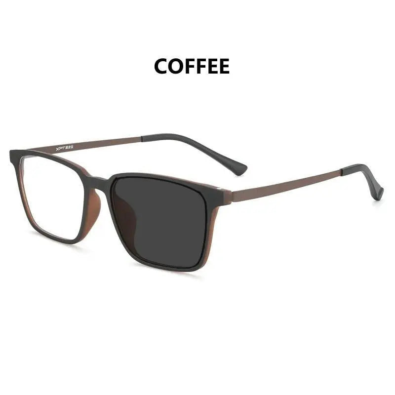 Unisex Square Full Rim Titanium Reading Glasses 9822-1 — view 7 | Rx Spectacle