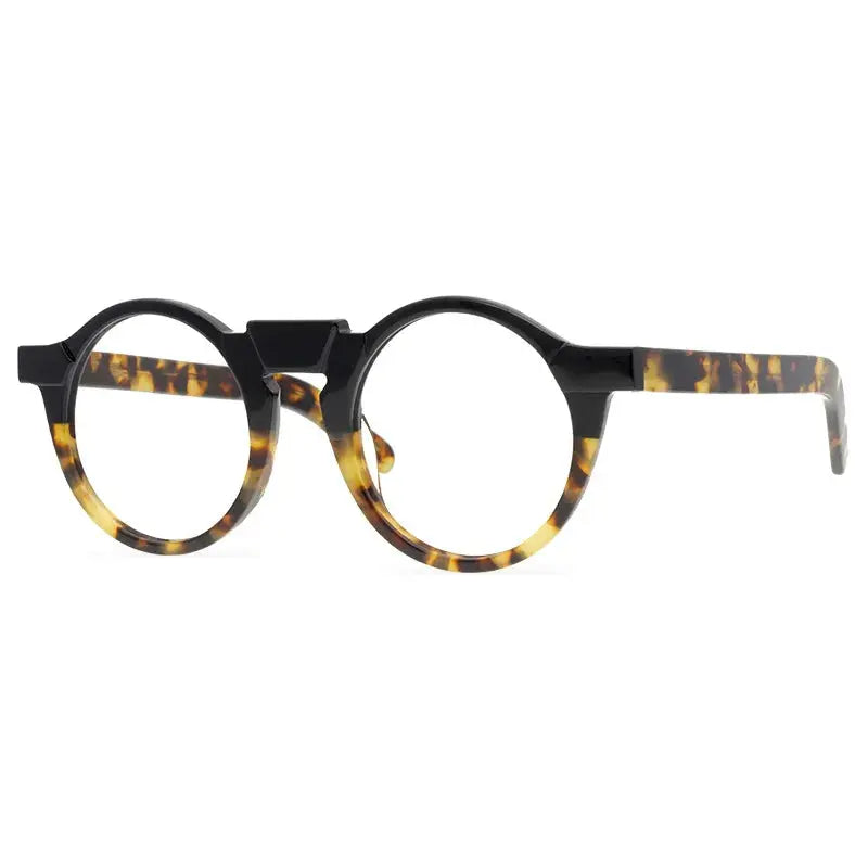 Unisex Round Full Rim Acetate Prescription Glasses 1465 — view 10 | Rx Spectacle