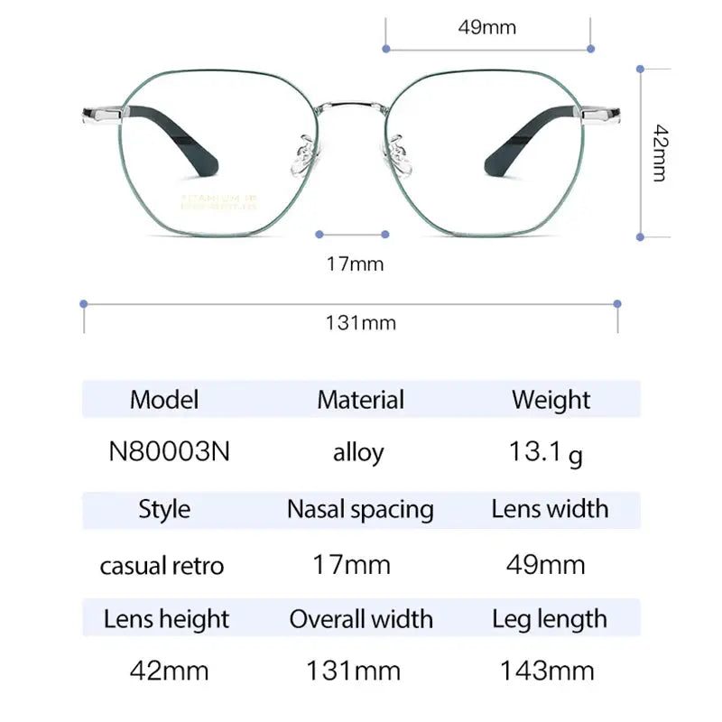 Women's Polygon Full Rim Prescription Glasses 480003 — view 2 | Rx Spectacle