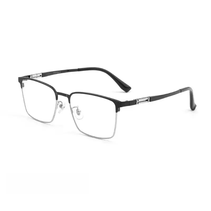 Men's Square Full Rim Titanium Prescription Glasses 0239 — view 7 | Rx Spectacle