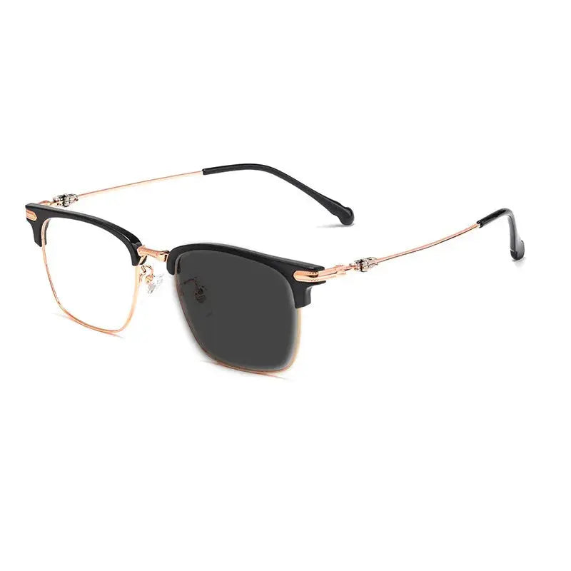 Unisex Square Full Rim Titanium Reading Glasses 8366 — view 12 | Rx Spectacle
