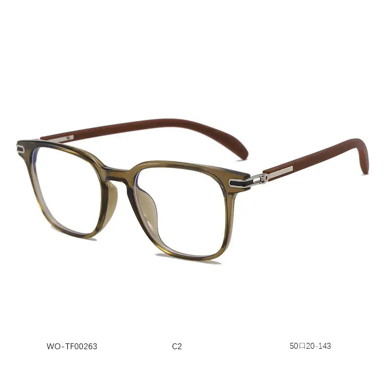 Women's Square Full Rim Titanium Prescription Glasses 90 — view 5 | Rx Spectacle