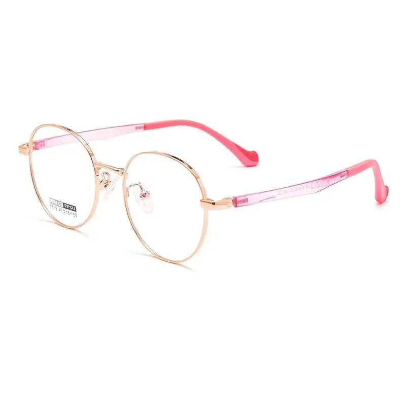 Unisex Round Full Rim Titanium Prescription Glasses 7519s — view 5 | Rx Spectacle