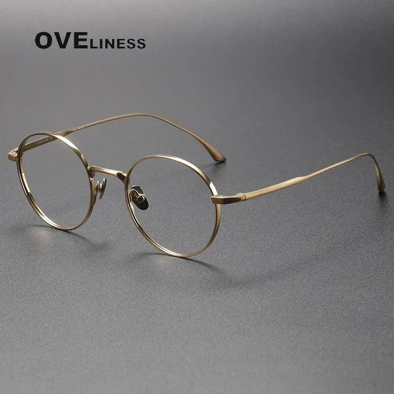 Unisex Round Full Rim Titanium Prescription Glasses 4921145 — view 2 | Rx Spectacle