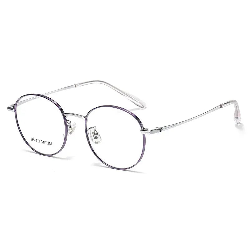 Women's Oval Full Rim Titanium Prescription Glasses 398570 — view 7 | Rx Spectacle