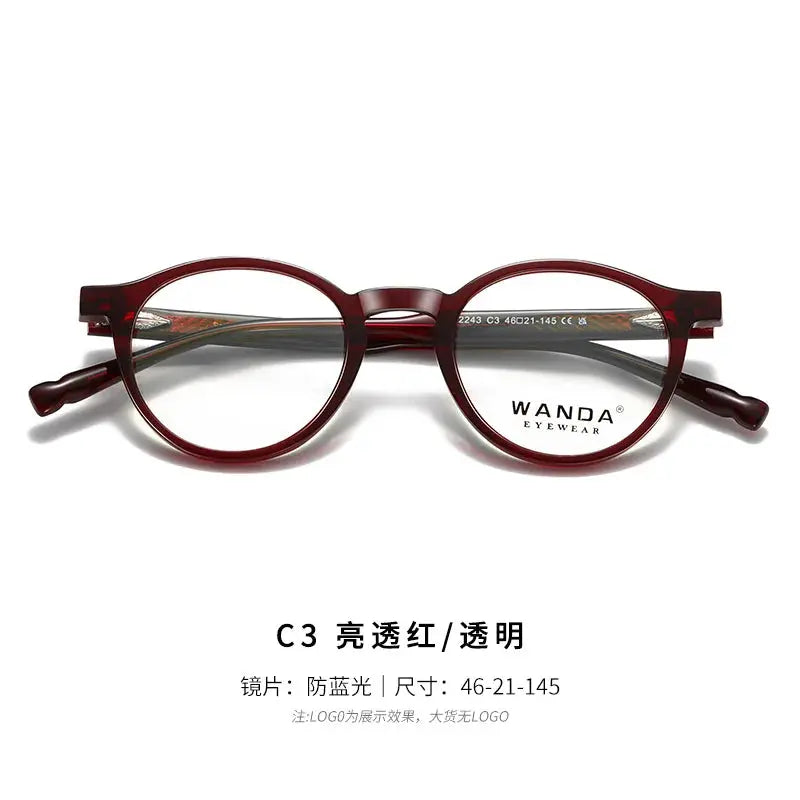 Women's Round Full Rim Acetate Prescription Glasses 22243 — view 5 | Rx Spectacle