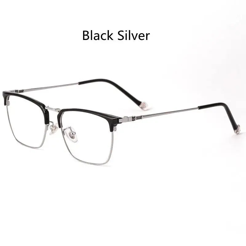 Unisex Square Full Rim Titanium Reading Glasses 8628 — view 8 | Rx Spectacle