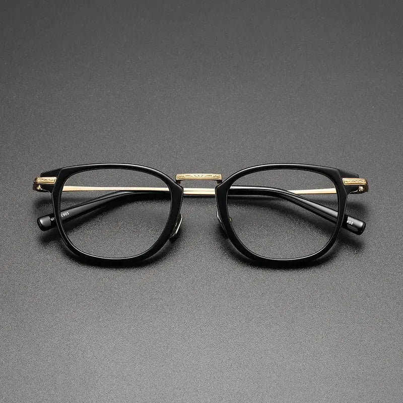 Unisex Square Full Rim Titanium Prescription Glasses G817 — view 3 | Rx Spectacle