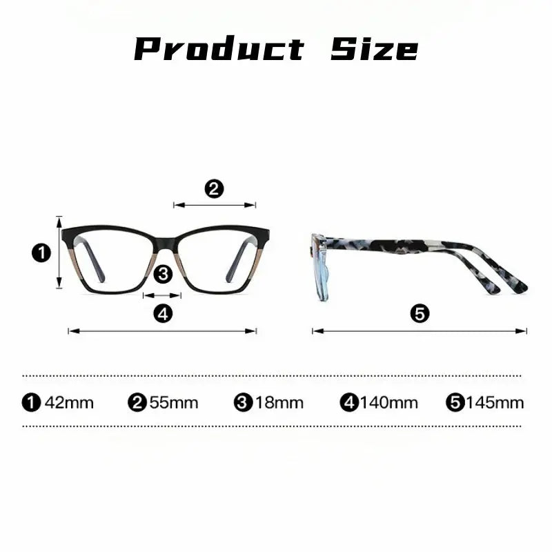 Women's Cat Eye Full Rim TR90 Prescription Glasses 8722 — view 2 | Rx Spectacle