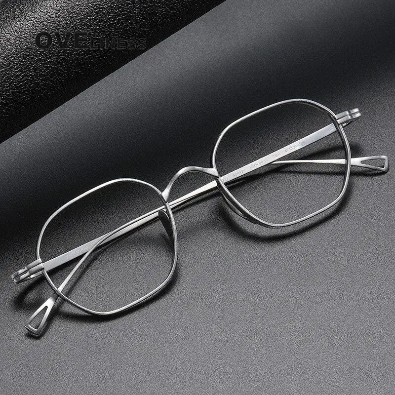 Unisex Oval Full Rim Titanium Prescription Glasses 9917 — view 7 | Rx Spectacle
