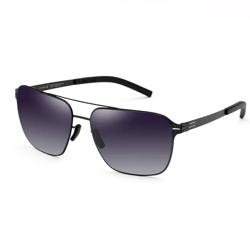 Men's Square Full Rim Stainless Steel Prescription Glasses 491759 — view 6 | Rx Spectacle