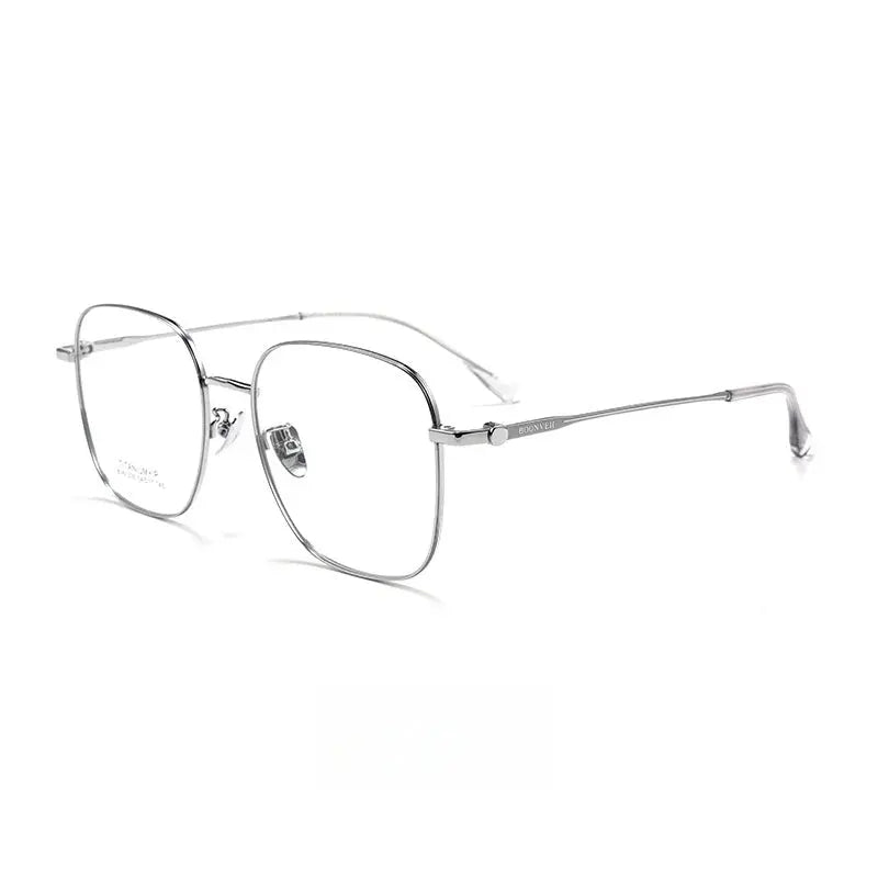 Unisex Square Full Rim Titanium Prescription Glasses 61030 — view 7 | Rx Spectacle