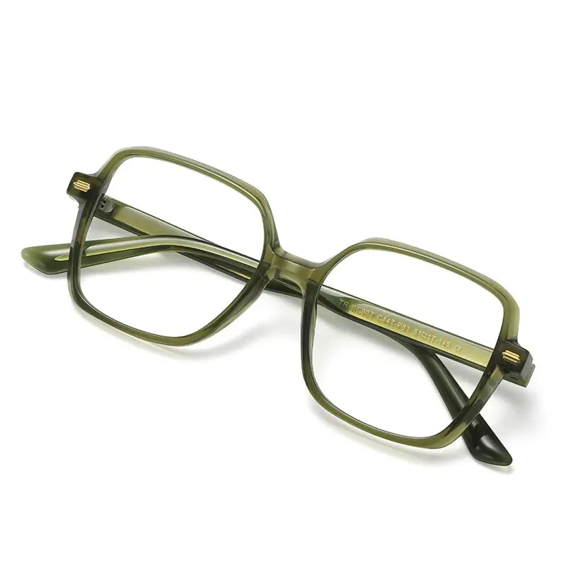 Women's Square Full Rim Acetate Prescription Glasses C907 — view 6 | Rx Spectacle