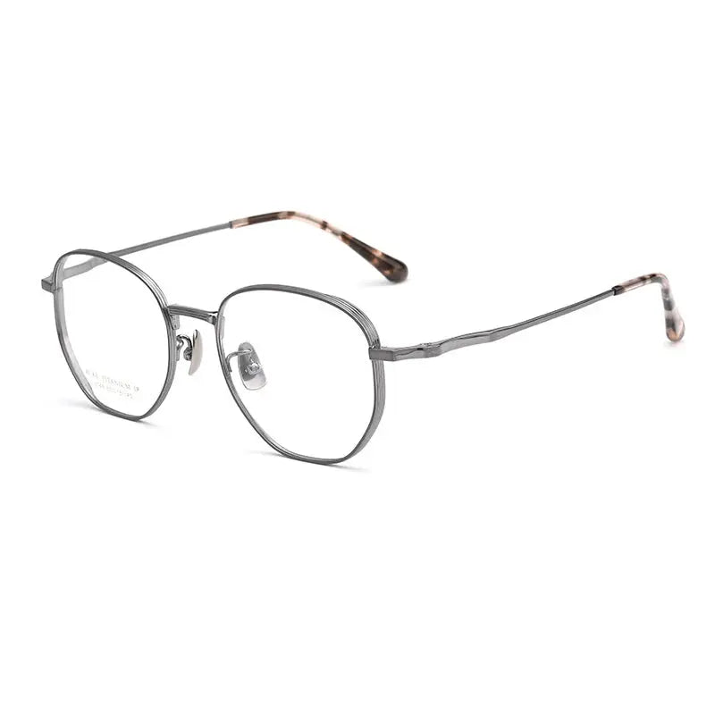 Women's Square Full Rim Titanium Prescription Glasses 20484 — view 6 | Rx Spectacle