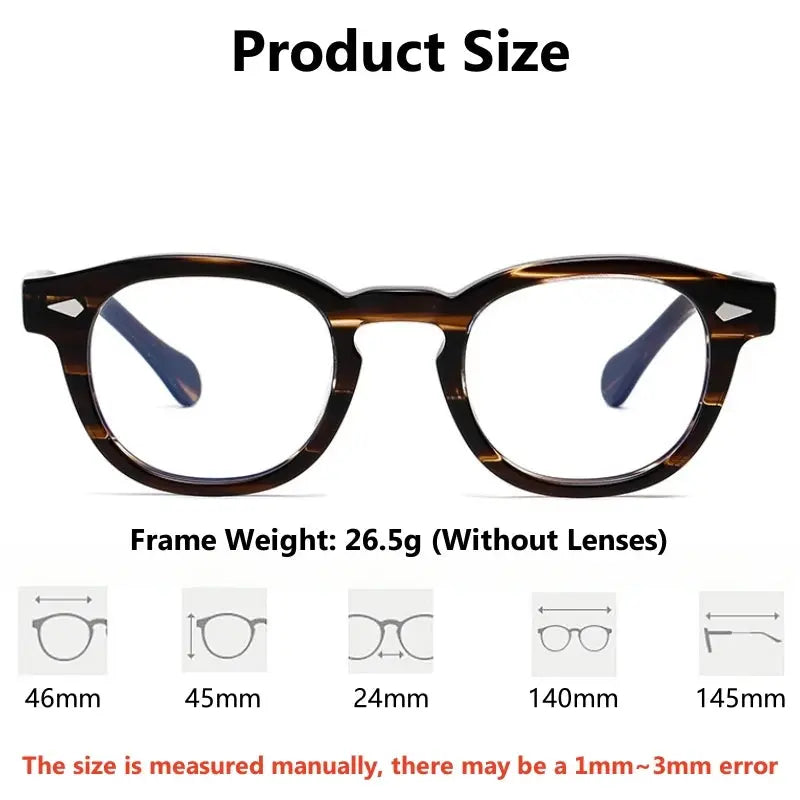 Unisex Oval Full Rim Acetate Prescription Glasses 56006 — view 2 | Rx Spectacle