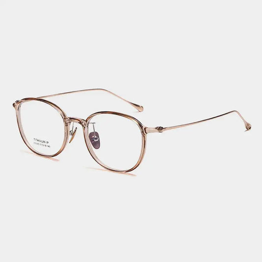 Women's Square Full Rim Titanium Prescription Glasses 50045 — view 1 | Rx Spectacle
