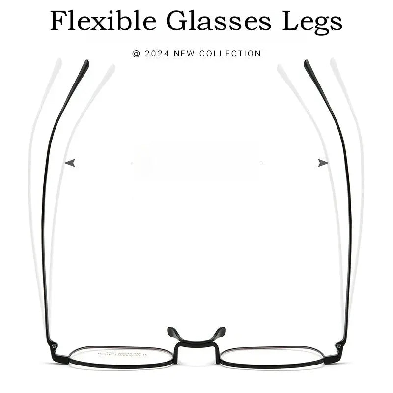 Women's Oval Full Rim Titanium Prescription Glasses 2129 — view 5 | Rx Spectacle