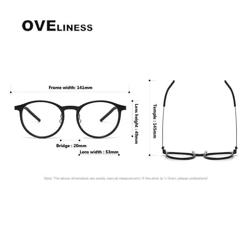 Unisex Round Full Rim Titanium Prescription Glasses 391836 — view 2 | Rx Spectacle