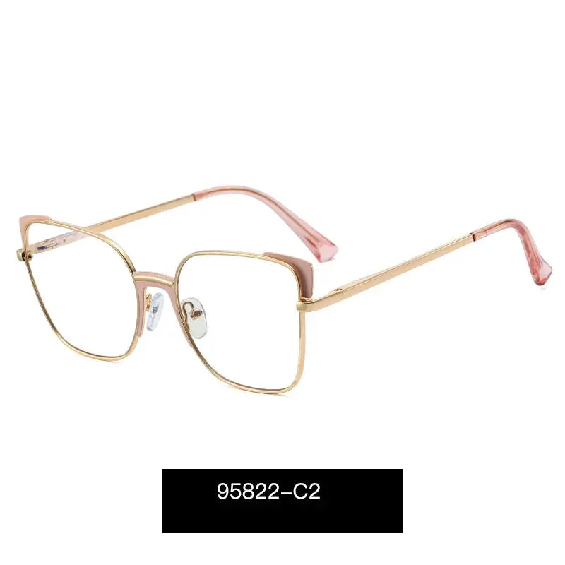 Women's Cat Eye Full Rim Alloy Prescription Glasses 195822 — view 5 | Rx Spectacle