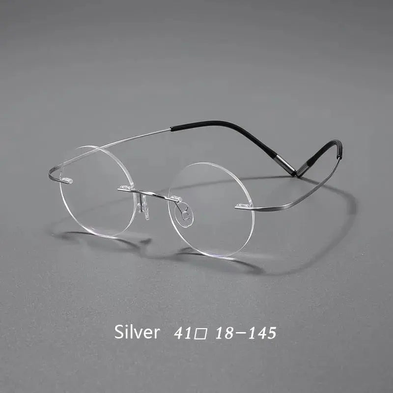 Women's Round Rimless Titanium Prescription Glasses 034000 — view 5 | Rx Spectacle
