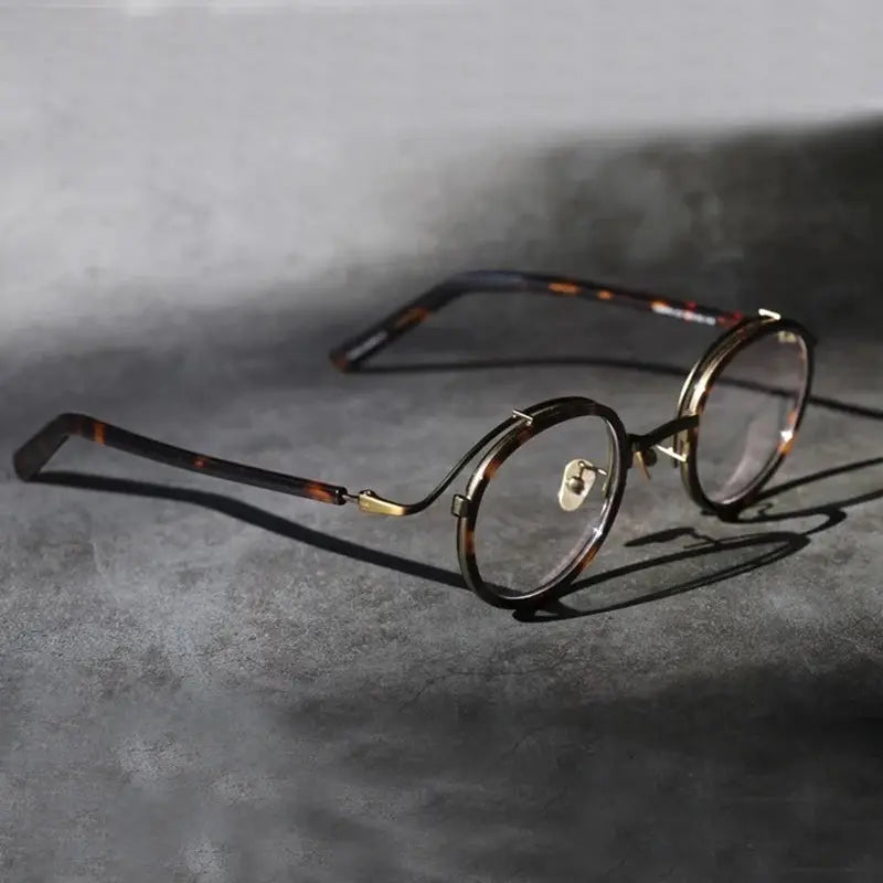 Unisex Round Full Rim Titanium Oversized Prescription Glasses 982027 — view 1 | Rx Spectacle