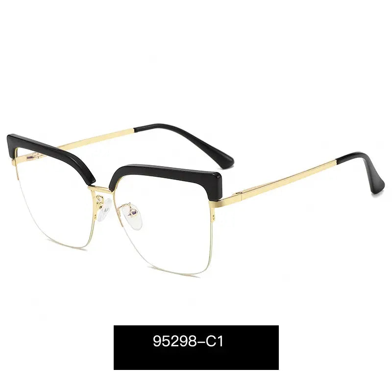 Women's Cat Eye Semi-Rimless TR90 Prescription Glasses 95298 — view 5 | Rx Spectacle