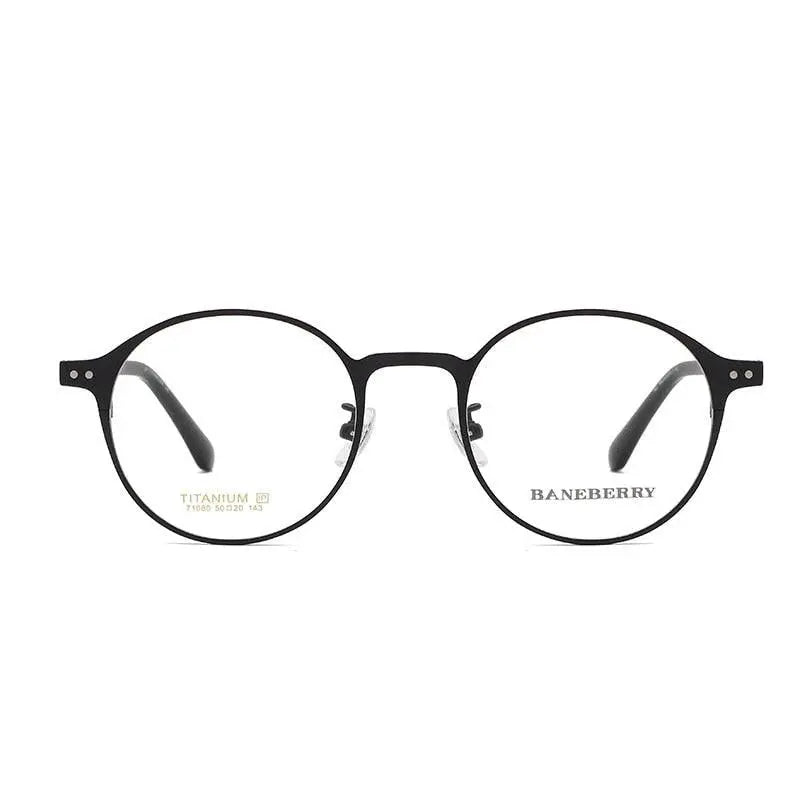 Unisex Round Full Rim Titanium Prescription Glasses 71080 — view 7 | Rx Spectacle