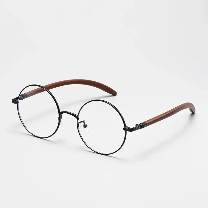 Unisex Round Full Rim Alloy Prescription Glasses 102000 — view 4 | Rx Spectacle