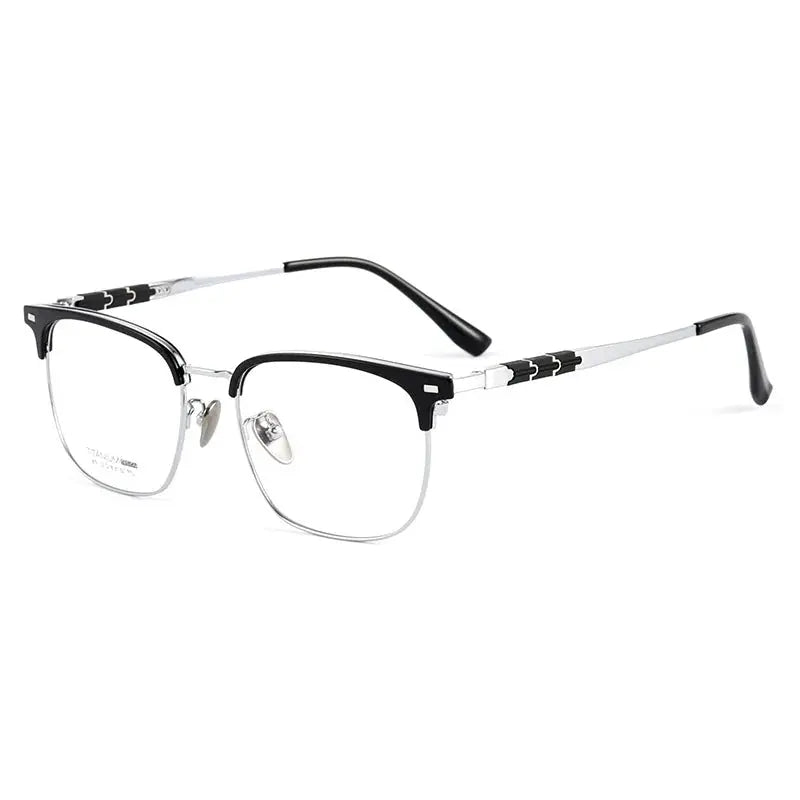 Women's Square Full Rim Titanium Prescription Glasses 939019 — view 4 | Rx Spectacle