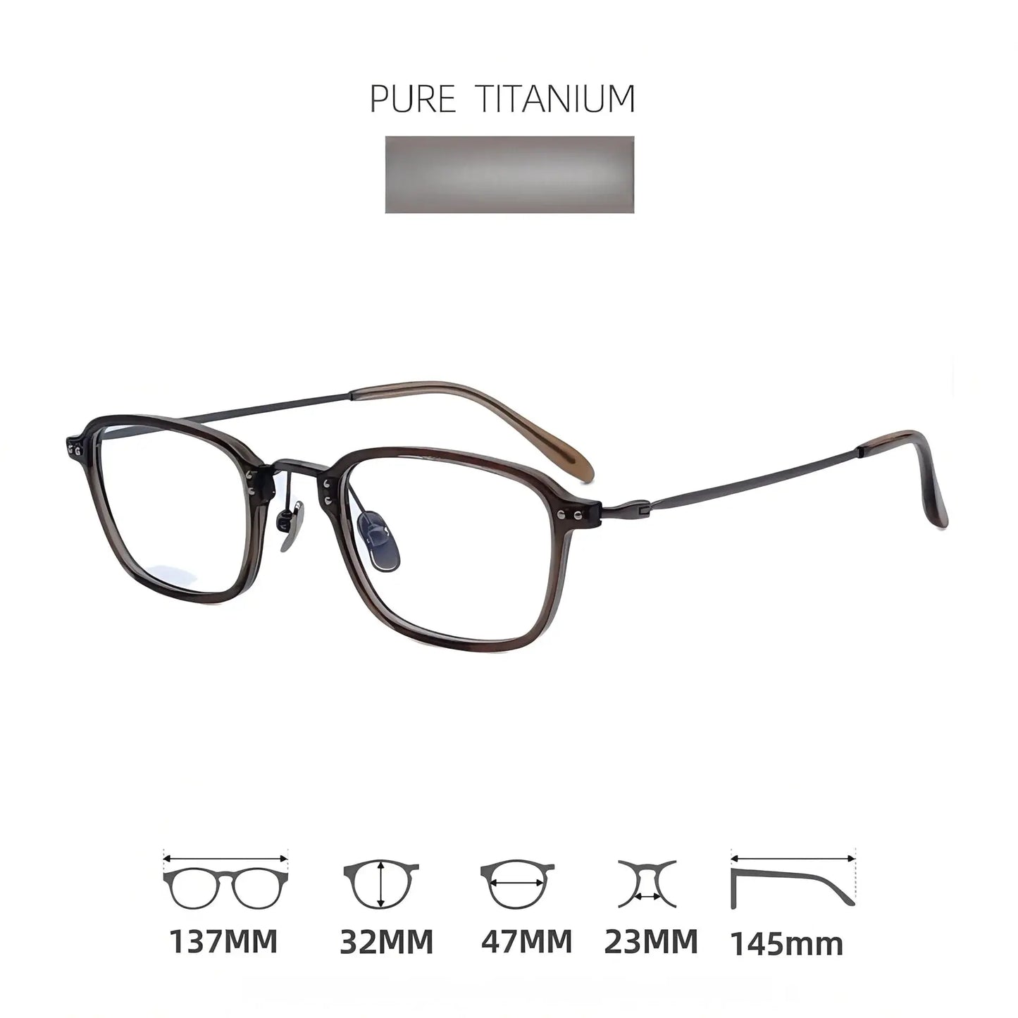 Women's Polygon Full Rim Titanium Prescription Glasses 72360 — view 7 | Rx Spectacle
