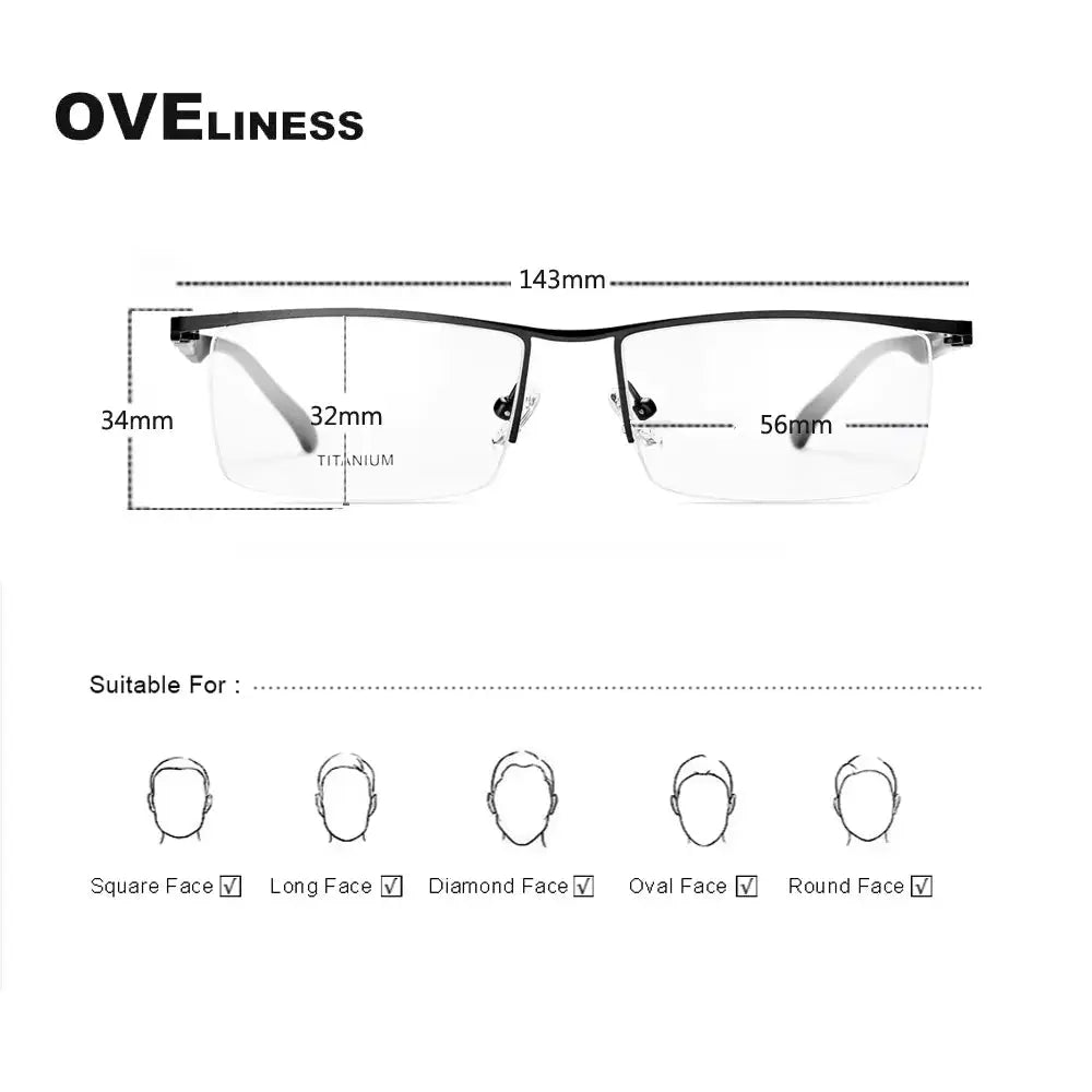 Men's Browline Semi-Rimless Alloy Prescription Glasses 328831 — view 2 | Rx Spectacle