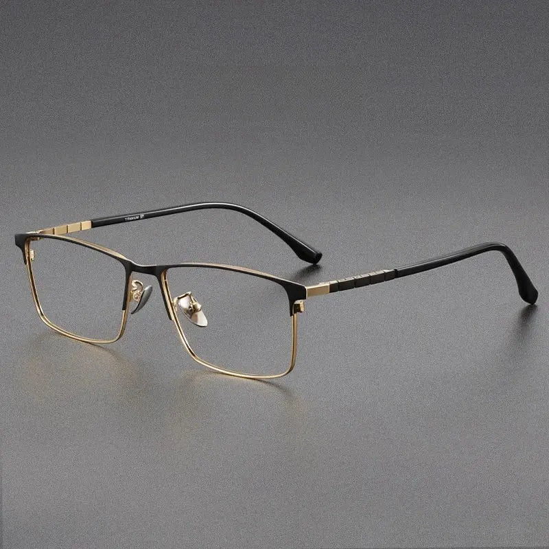 Men's Polygon Full Rim Titanium Prescription Glasses 389188 — view 4 | Rx Spectacle