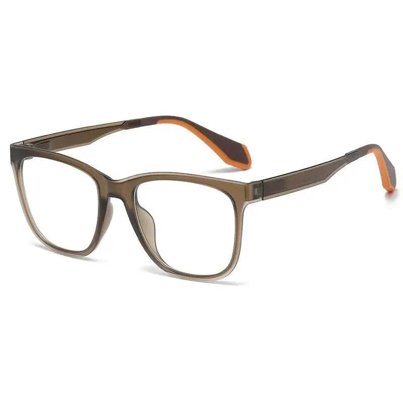 Men's Square Full Rim Titanium Sports Glasses 02002 — view 3 | Rx Spectacle