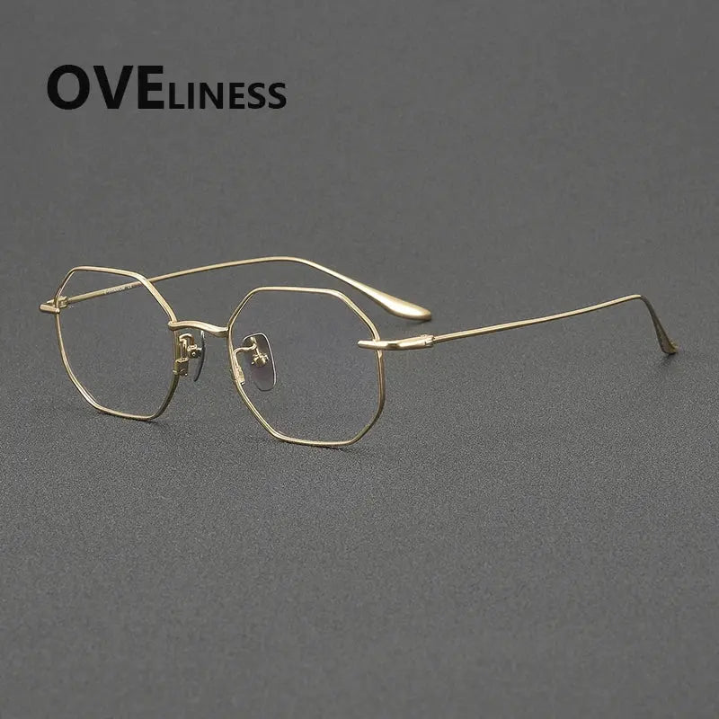 Women's Square Full Rim Titanium Prescription Glasses 62174 — view 8 | Rx Spectacle