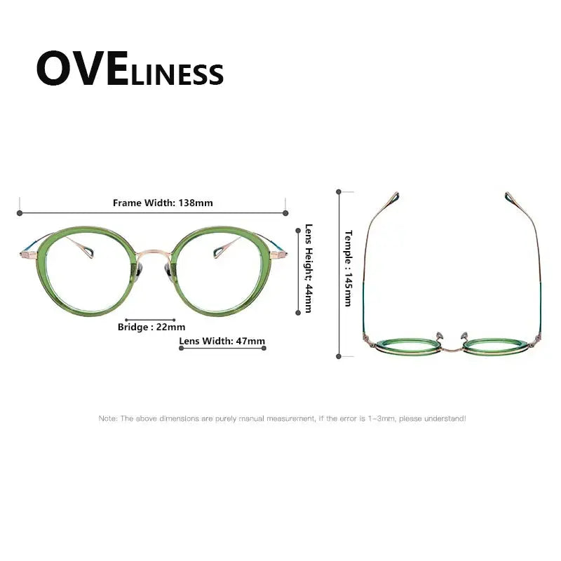 Women's Oval Full Rim Titanium Prescription Glasses 922159 — view 2 | Rx Spectacle