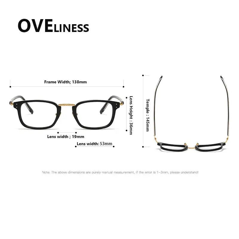Women's Square Full Rim Titanium Prescription Glasses 81820 — view 2 | Rx Spectacle