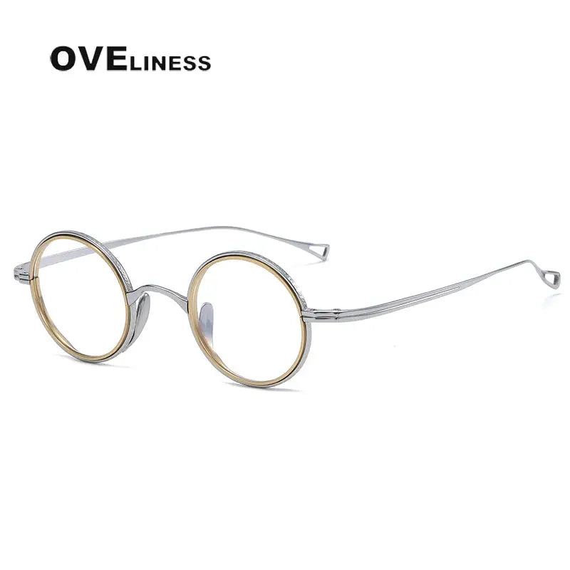 Women's Round Full Rim Titanium Prescription Glasses 369123 — view 6 | Rx Spectacle