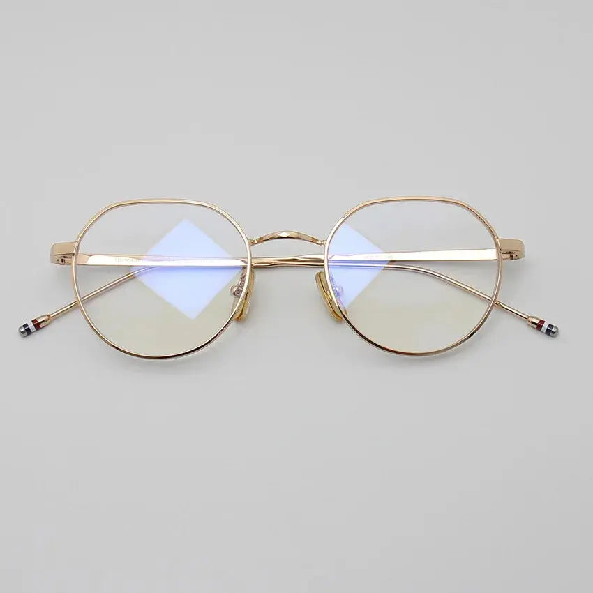 Women's Oval Full Rim Alloy Flat Top Prescription Glasses 366914 — view 6 | Rx Spectacle