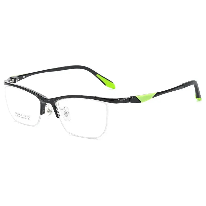 Women's Browline Semi-Rimless Ultem Sports Glasses 804669 — view 7 | Rx Spectacle