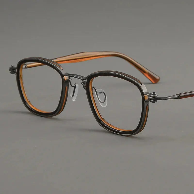 Unisex Polygon Full Rim Titanium Prescription Glasses 695861 — view 5 | Rx Spectacle
