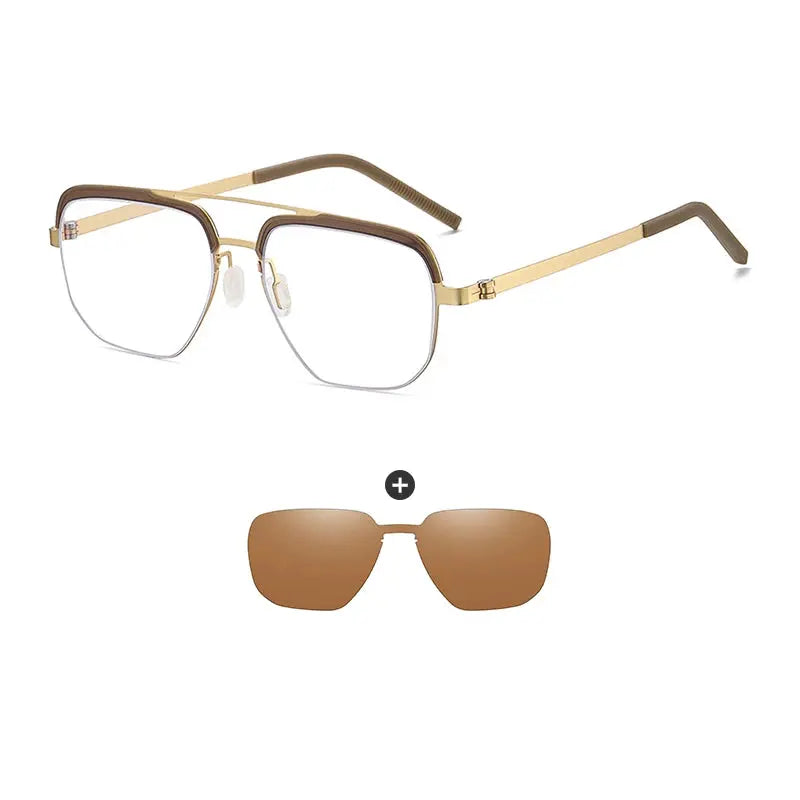 Men's Oval Full Rim Stainless Steel Prescription Glasses 790429 — view 8 | Rx Spectacle