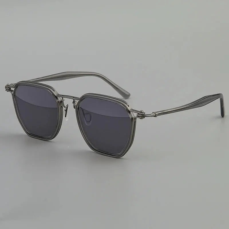 Men's Polygon Full Rim Titanium Oversized Prescription Glasses 58672 — view 3 | Rx Spectacle