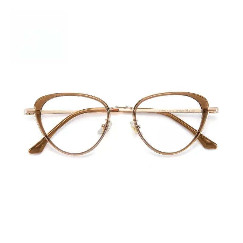 Women's Cat Eye Full Rim TR90 Prescription Glasses Y11931 — view 5 | Rx Spectacle