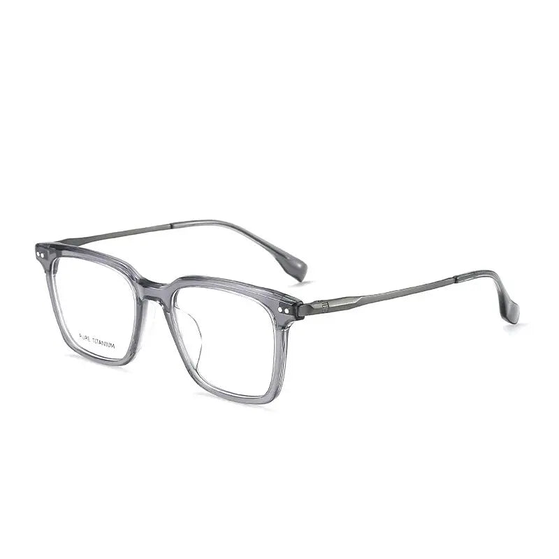 Unisex Square Full Rim Titanium Prescription Glasses 58005 — view 4 | Rx Spectacle