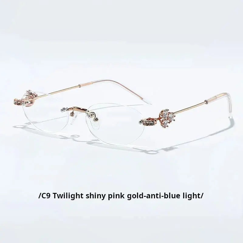 Women's Oval Rimless Prescription Glasses 770803 — view 4 | Rx Spectacle